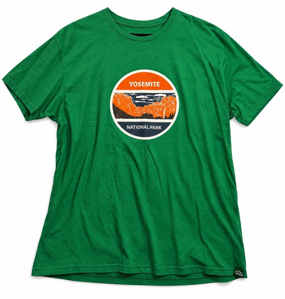Wild Tribute Yosemite National Park T-Shirt Men’s XXL Green Graphic Tee